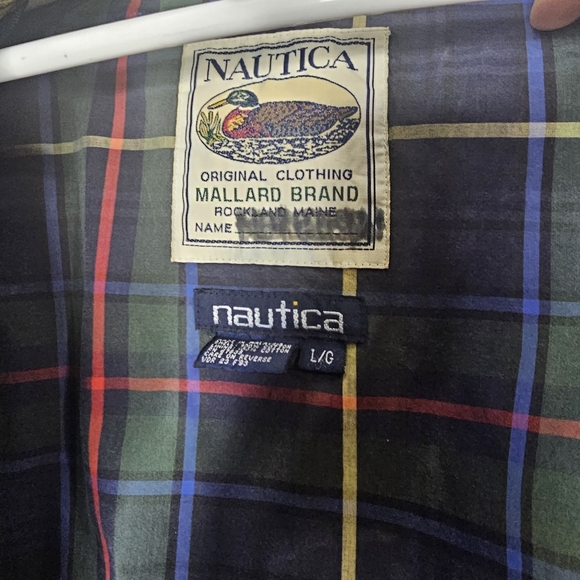 Vintage Y2K Nautica Barn Field Denim Corduroy Full Zip Plaid Liner Coat Sz L - Picture 6 of 16